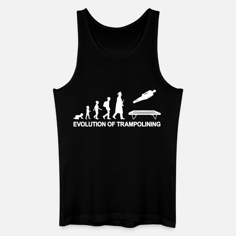 Evolution Trampolinist - Männer Bio Tank Top - Schwarz