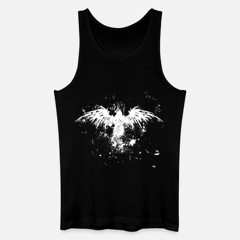 Grunge Eagle Rise - Männer Bio Tank Top - Schwarz