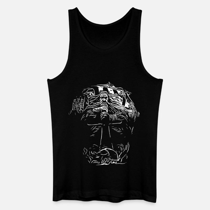 Nordische Macht - Männer Bio Tank Top - Schwarz