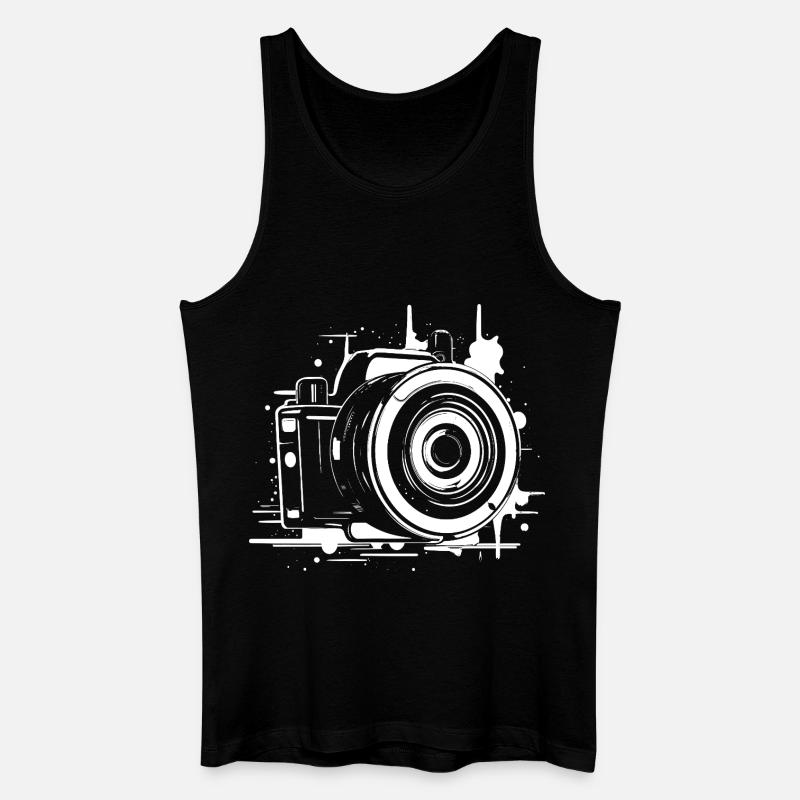 Fotokamera - Männer Bio Tank Top - Schwarz