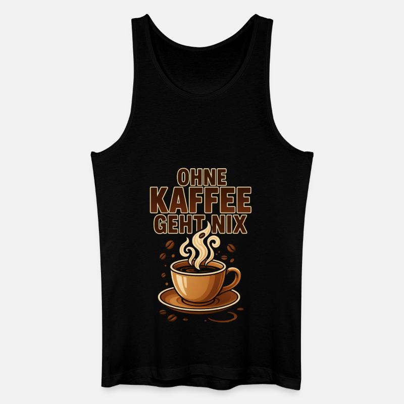 Ohne Kaffee geht nix Kaffeeliebhaber & Kaffeefans - Männer Bio Tank Top - Schwarz