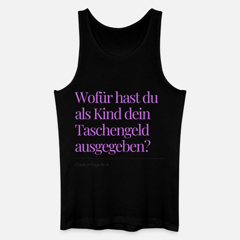 Check-in Frage Nr. 4 - Männer Bio Tank Top - Schwarz