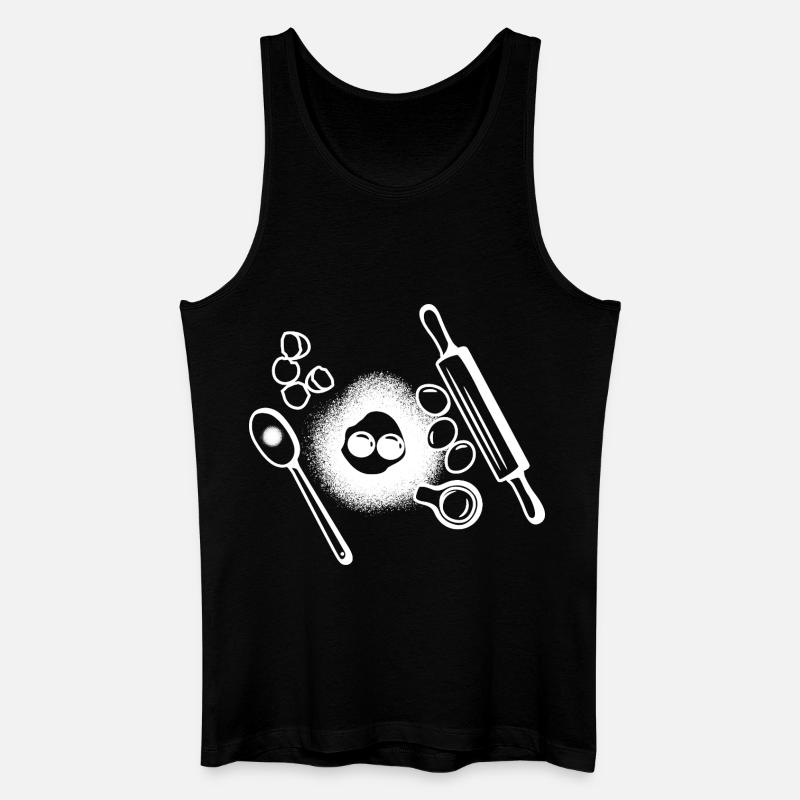 Baking Ingredients Drawing - Men’s Organic Tank Top - black