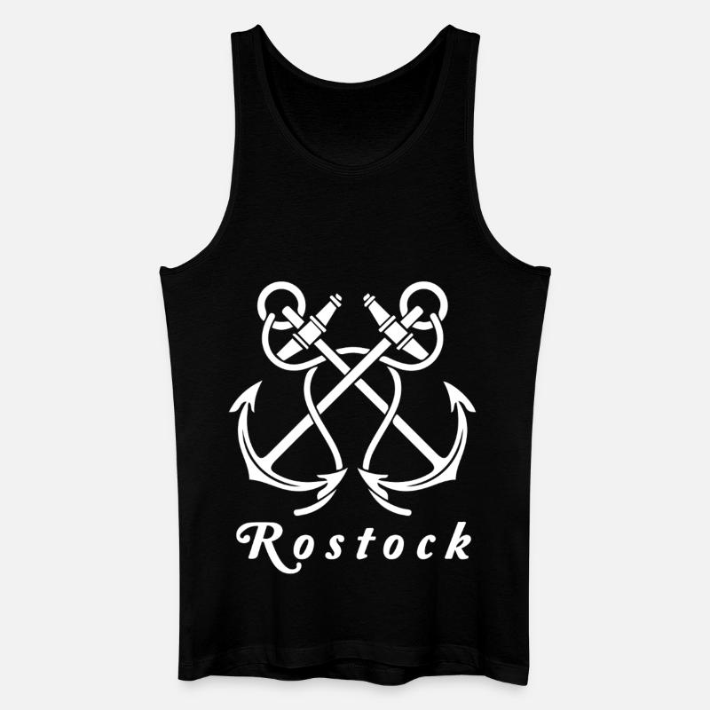 Rostock Ankerliebe - Männer Bio Tank Top - Schwarz