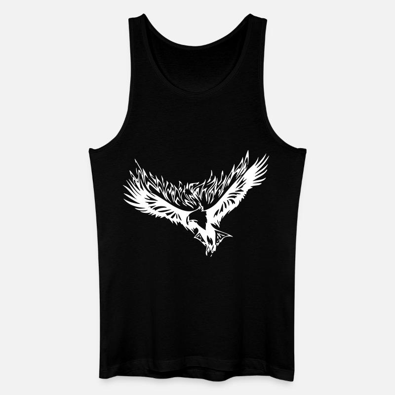Flammenadler - Männer Bio Tank Top - Schwarz