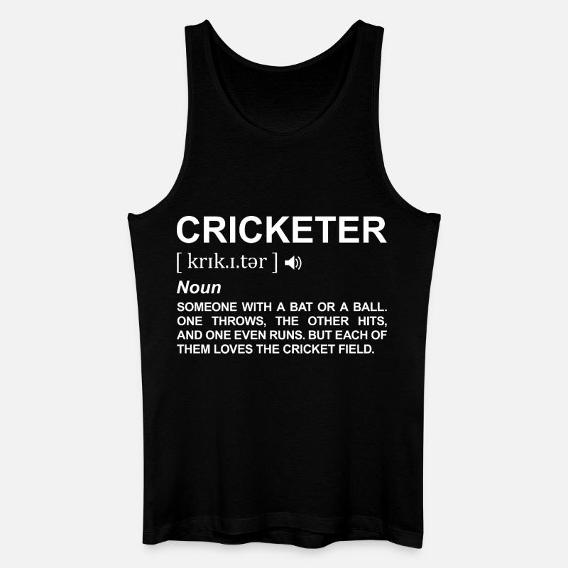 Kricketspieler Bedeutung - Männer Bio Tank Top - Schwarz