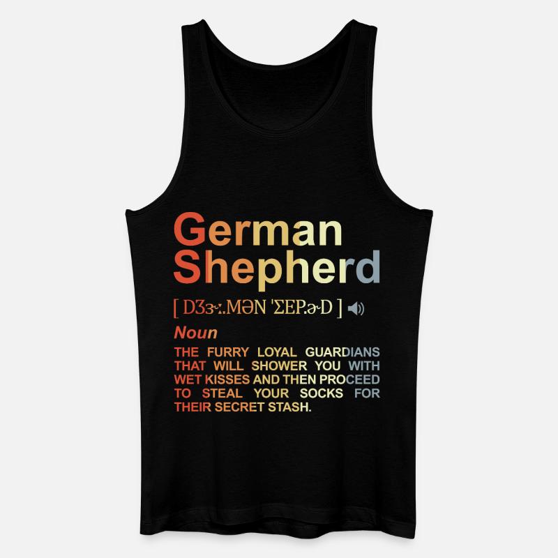 Wörterbuch Deutscher Schäferhund - Männer Bio Tank Top - Schwarz