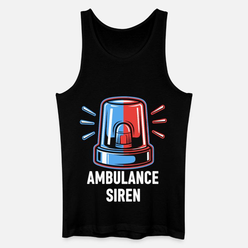 Ambulance Sirene - Männer Bio Tank Top - Schwarz
