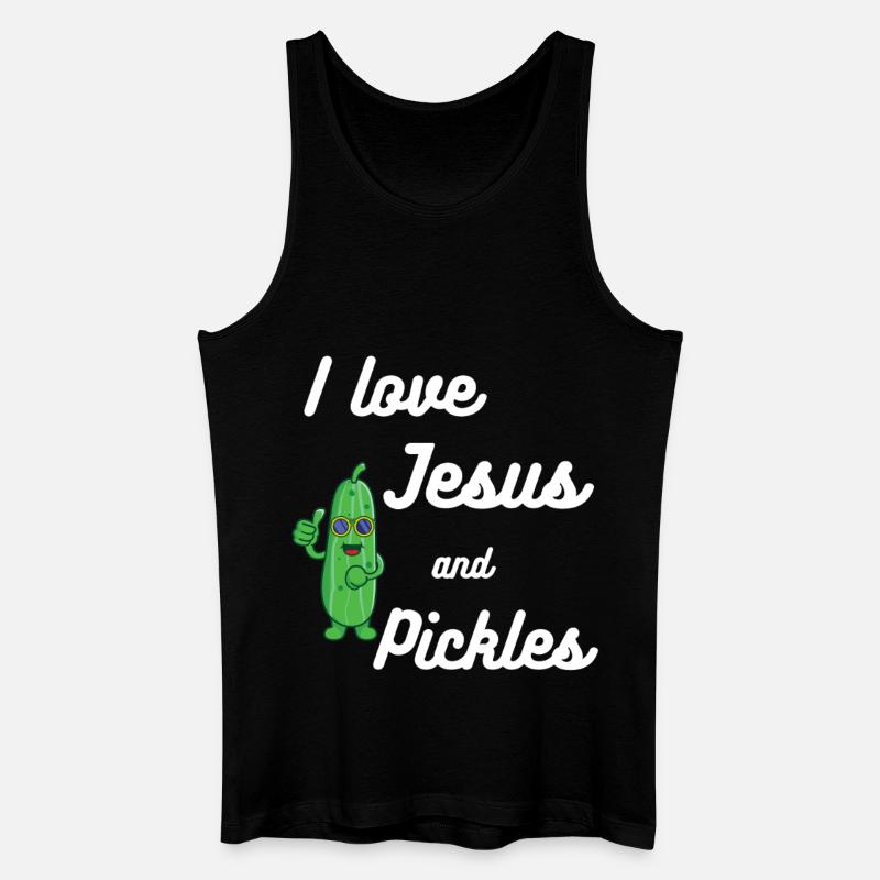 Gurken und Jesus Religiös - Männer Bio Tank Top - Schwarz