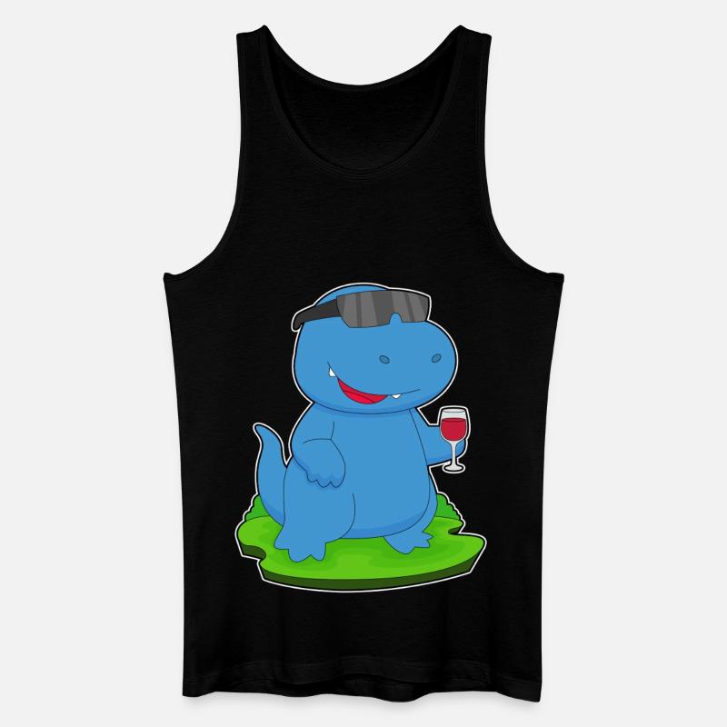 Dinosaurier Rotwein - Männer Bio Tank Top - Schwarz