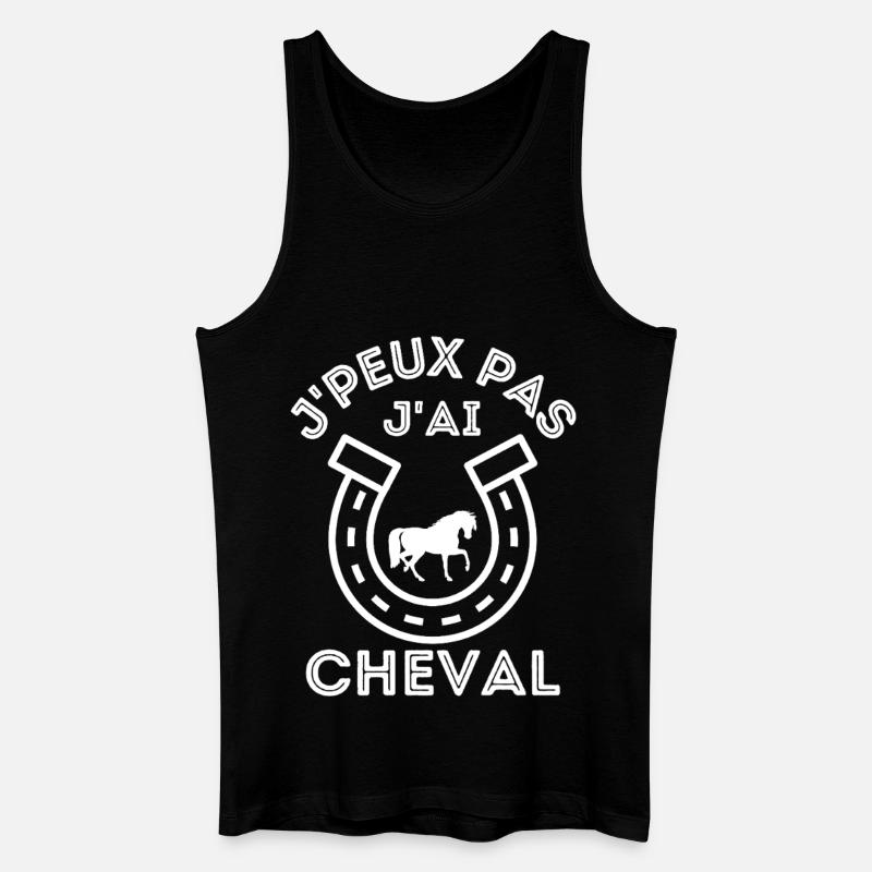 Reiten - Männer Bio Tank Top - Schwarz