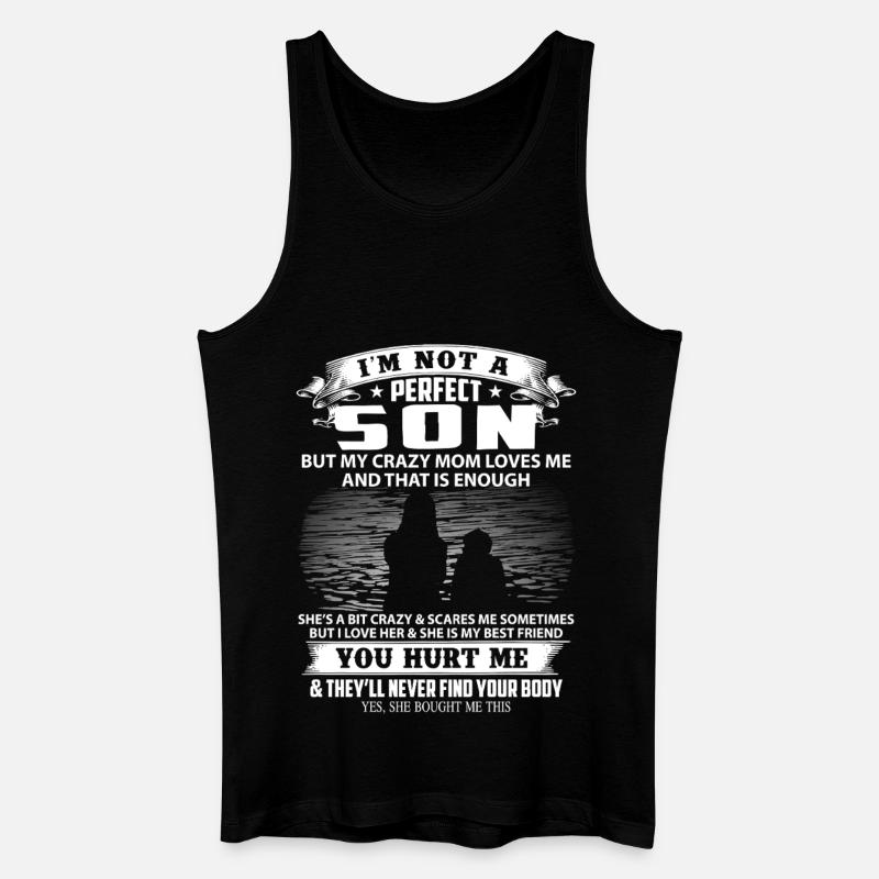 Humorvolles Spruchdesign zur Mutterliebe - Männer Bio Tank Top - Schwarz