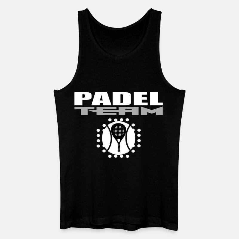 Padelschläger-Design mit modernem Stil - Männer Bio Tank Top - Schwarz