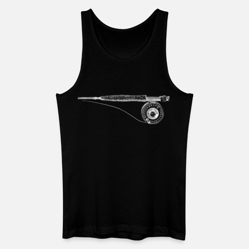 Pêche à la mouche - Débardeur bio Homme - noir