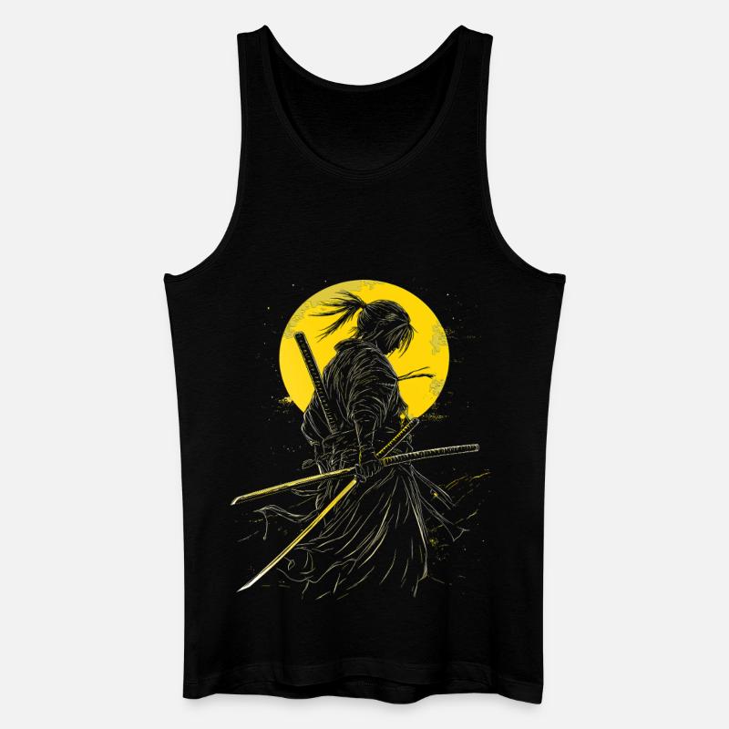 Samurai anime - Männer Bio Tank Top - Schwarz