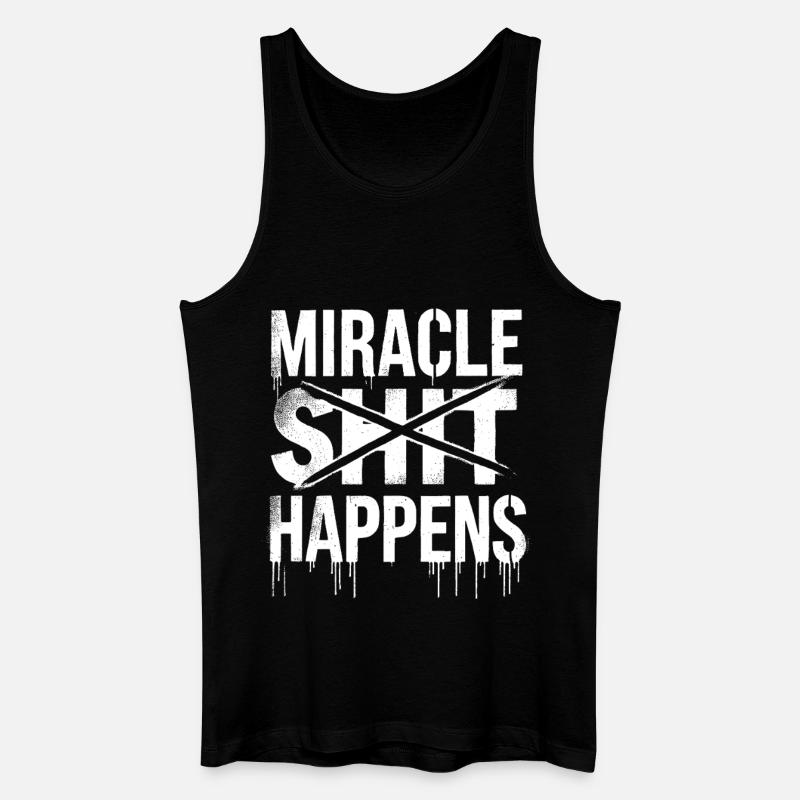Miracle Shift Happen Conception motivationnelle - Débardeur bio Homme - noir