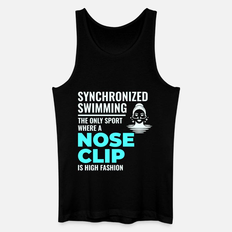 Synchronschwimmen Nasenklammer Mode - Männer Bio Tank Top - Schwarz