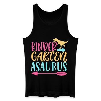 Kindergartenasaurus - Dinosaur Nursery - Men’s Organic Tank Top - black - Front