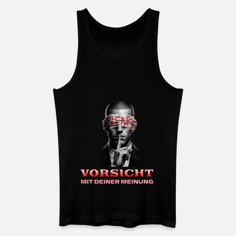 Beware, Subtle Message with a Blindfold - Men’s Organic Tank Top - black