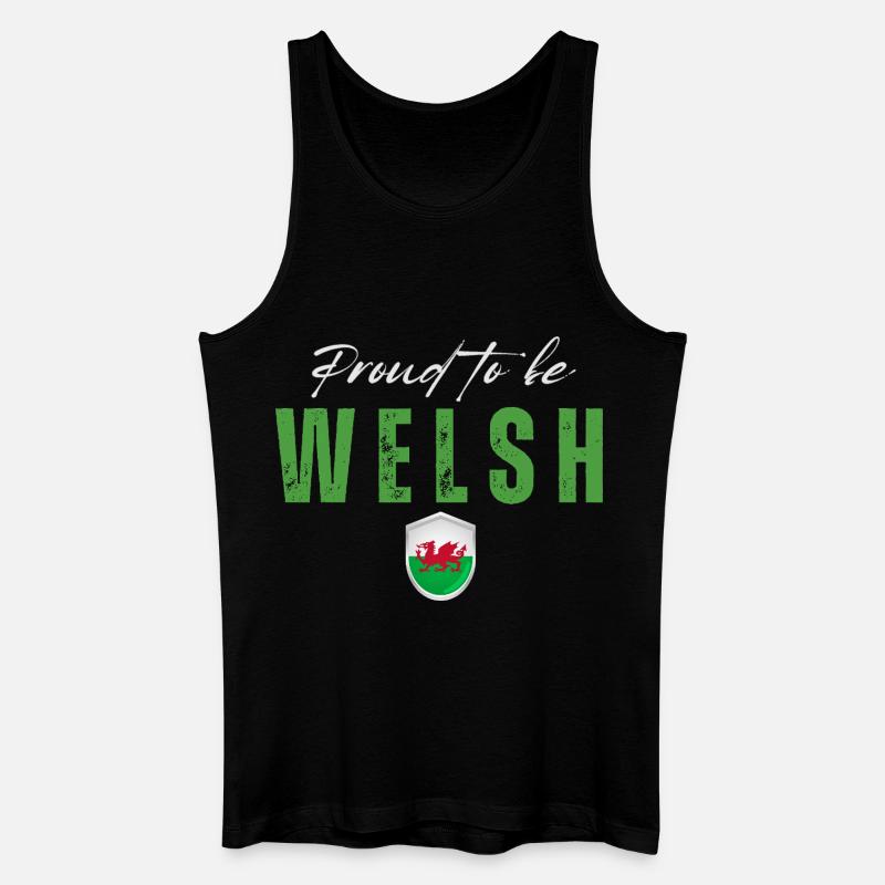 Welsh Pride, hergestellt in Wales - Männer Bio Tank Top - Schwarz