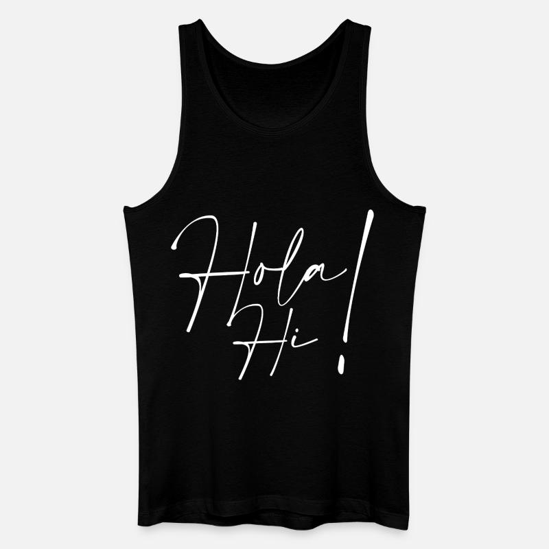 Hallo Hi - Männer Bio Tank Top - Schwarz