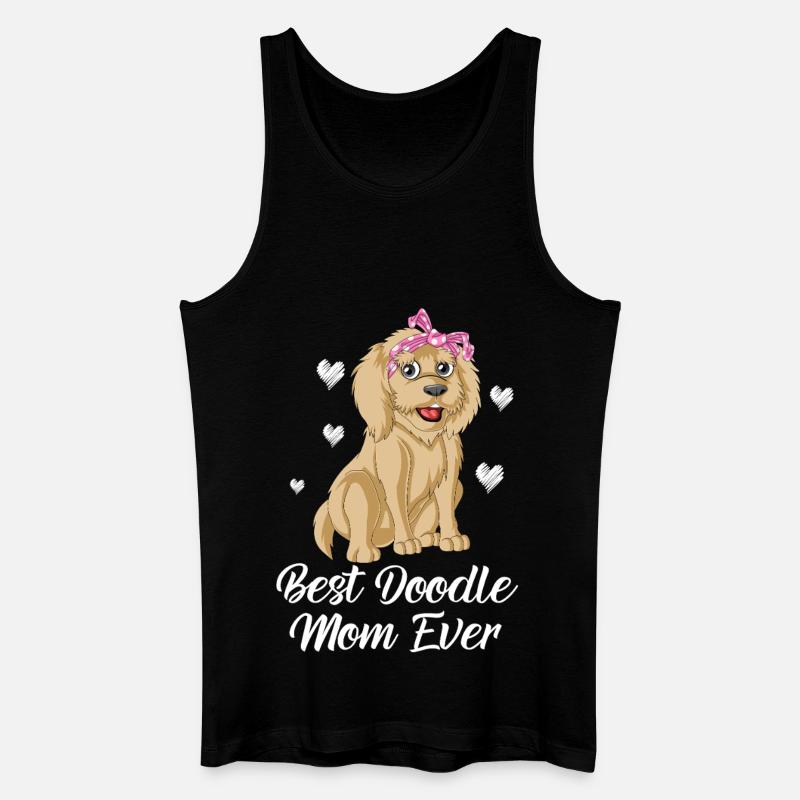 Doodle Mama Hund Illustration - Männer Bio Tank Top - Schwarz