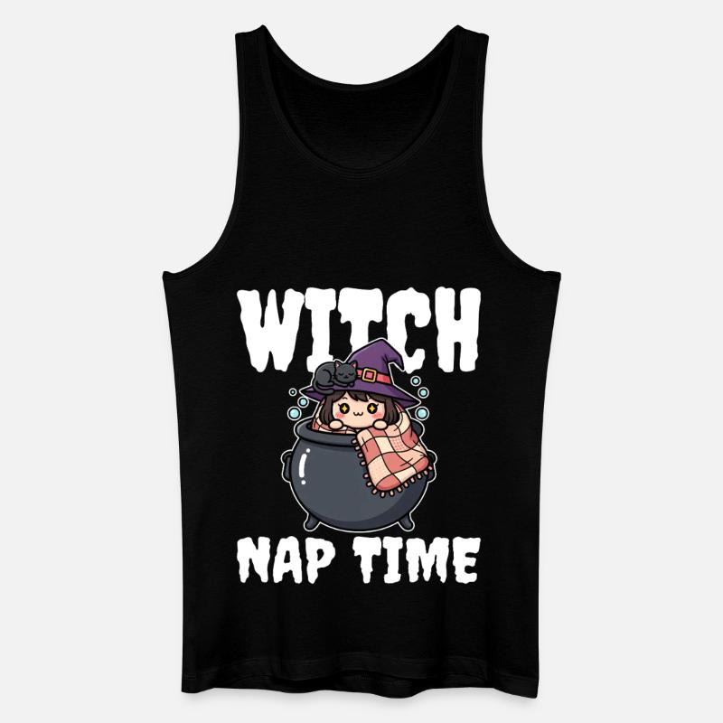 HEXENSCHLAF ZEIT - HEXE HALLOWEEN - Männer Bio Tank Top - Schwarz