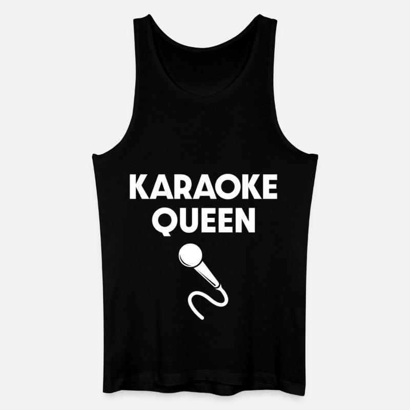 Karaoke-Queen-Mikrofon - Männer Bio Tank Top - Schwarz