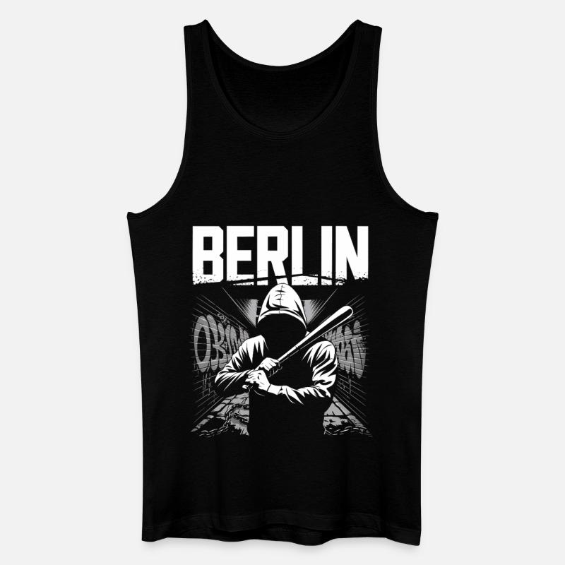 Berlin Street Art Graffiti Design - Männer Bio Tank Top - Schwarz