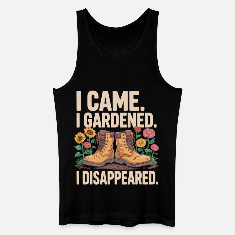 Gartenarbeit Motivation mit Stiefeln - Männer Bio Tank Top - Schwarz