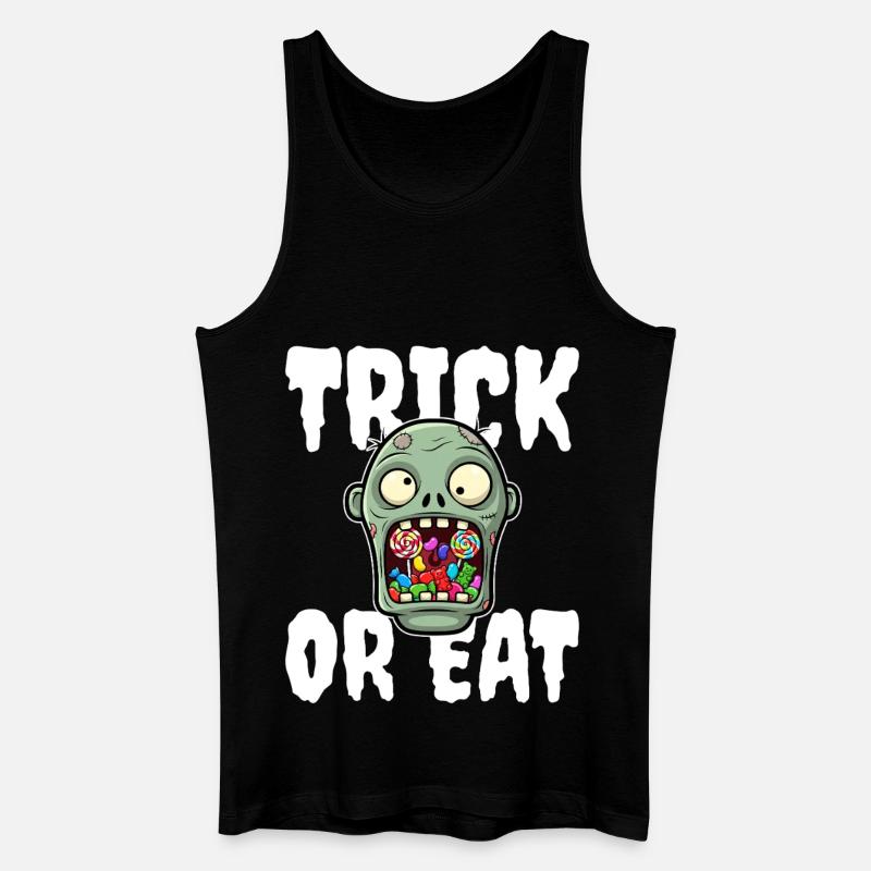SÜSSES ODER ESSEN - ZOMBIE HALLOWEEN - Männer Bio Tank Top - Schwarz