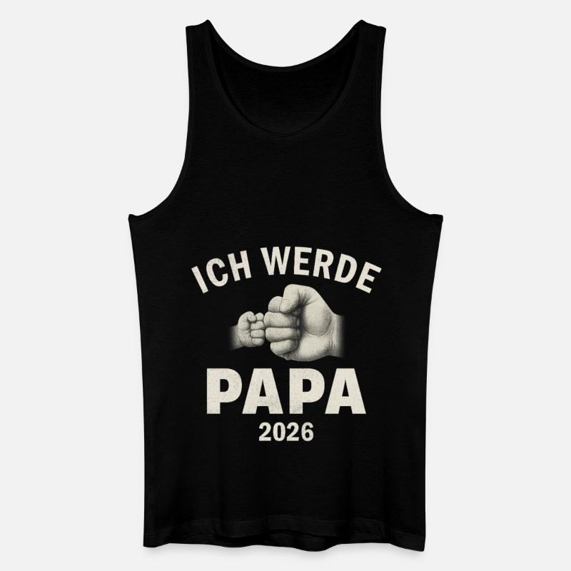 Ich werde Papa 2026 - Männer Bio Tank Top - Schwarz