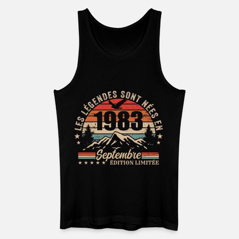Legendär seit September 1983 | September 1983 - Männer Bio Tank Top - Schwarz