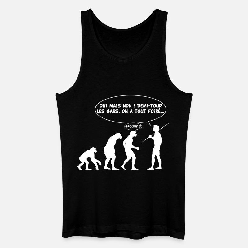 Evolution error (white) - Men’s Organic Tank Top - black