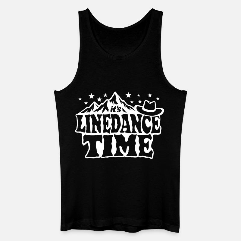 It's linedance time, Linedancing, Country Fan - Männer Bio Tank Top - Schwarz