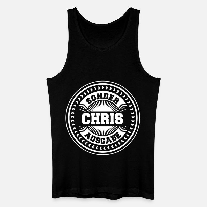 Chris Christian Christoph  - Männer Bio Tank Top - Schwarz