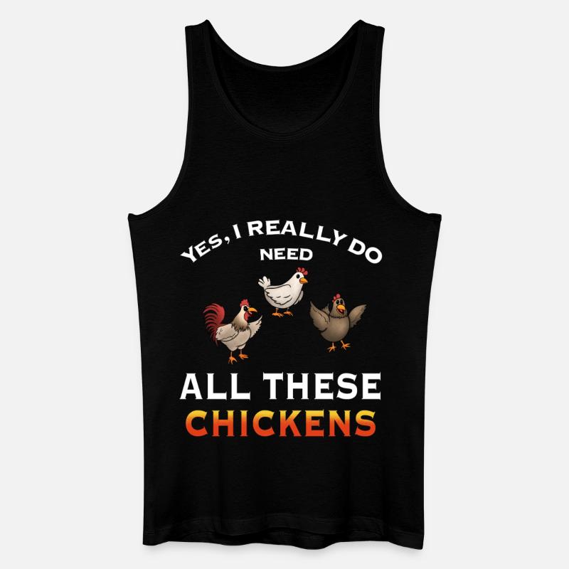 Humorvolle Hühnerillustration Aussage - Männer Bio Tank Top - Schwarz