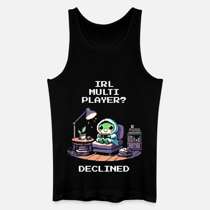 IRL-Multiplayer: abgelehnt | Introvertiert Humor - Männer Bio Tank Top - Schwarz