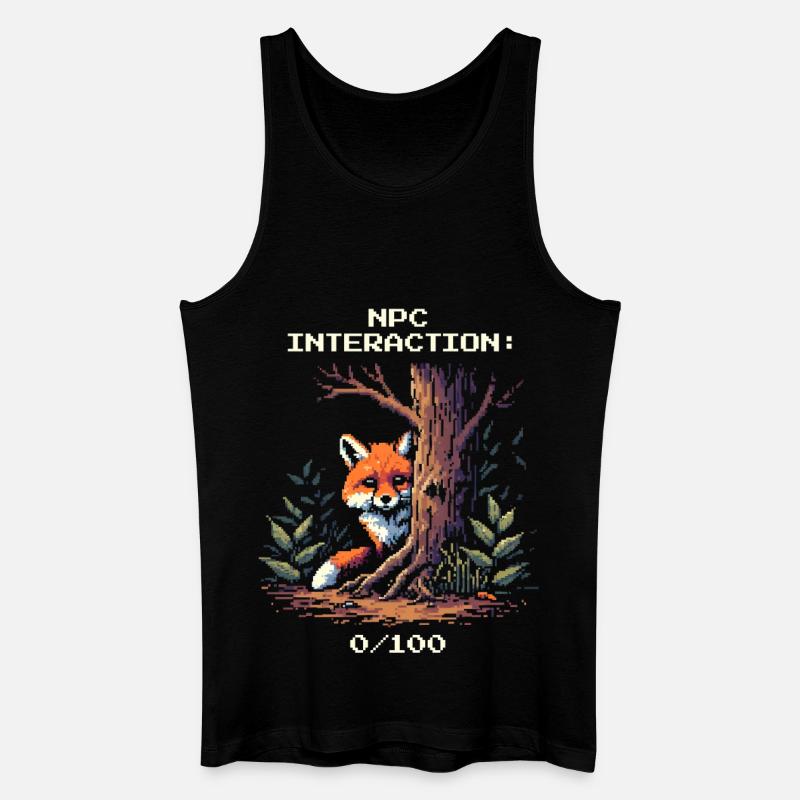 NPC Interaction: 0/100 | Introversion humor - Men’s Organic Tank Top - black