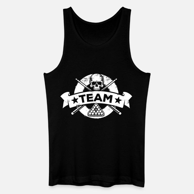 Eight Ball, Billardkugel, Billard Team, Name - Männer Bio Tank Top - Schwarz