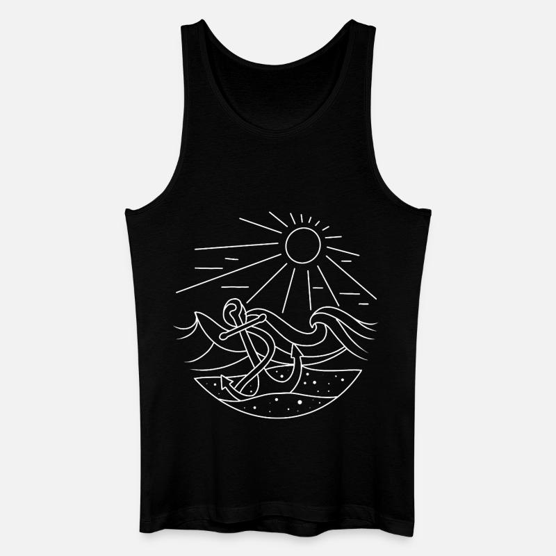 Anker - Männer Bio Tank Top - Schwarz