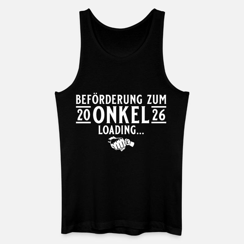 Onkel 2026 loading - Werdender Patenonkel - Männer Bio Tank Top - Schwarz