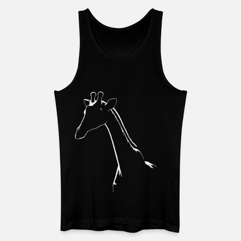 Schlichte Giraffe Silhouette Druck - Männer Bio Tank Top - Schwarz