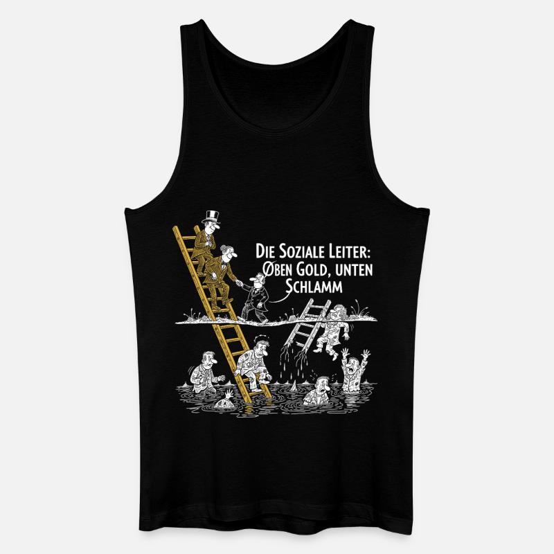 Die Soziale Leiter - Männer Bio Tank Top - Schwarz