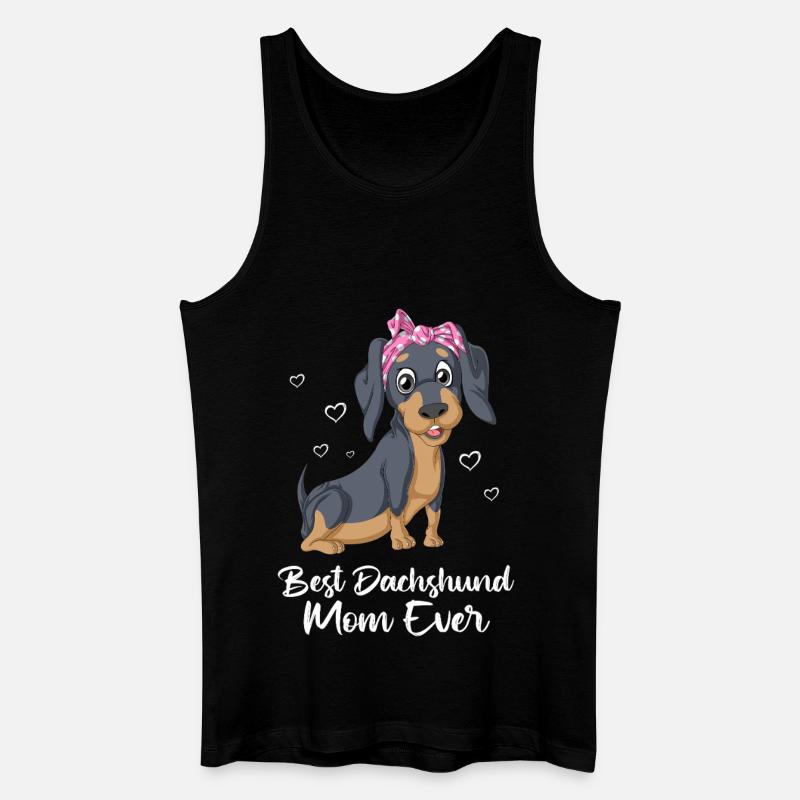 Dackel Mama - Männer Bio Tank Top - Schwarz