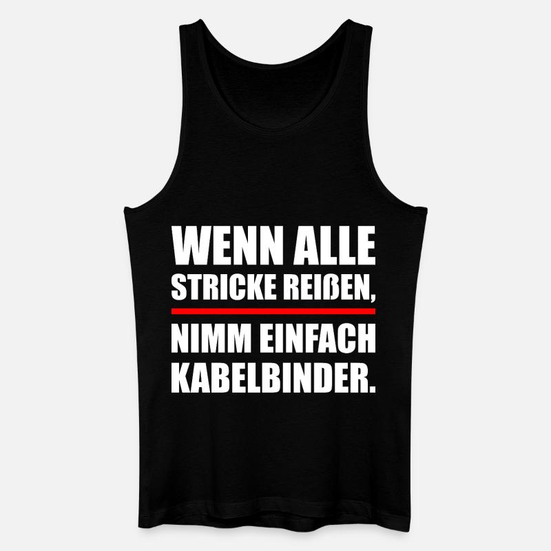 Lustige Handwerker Sprüche - Männer Bio Tank Top - Schwarz