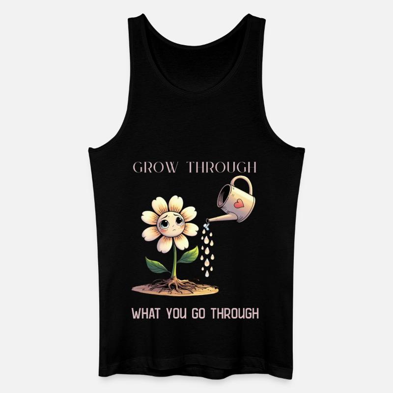 Selbstliebe wächst mit jeder Träne - Männer Bio Tank Top - Schwarz