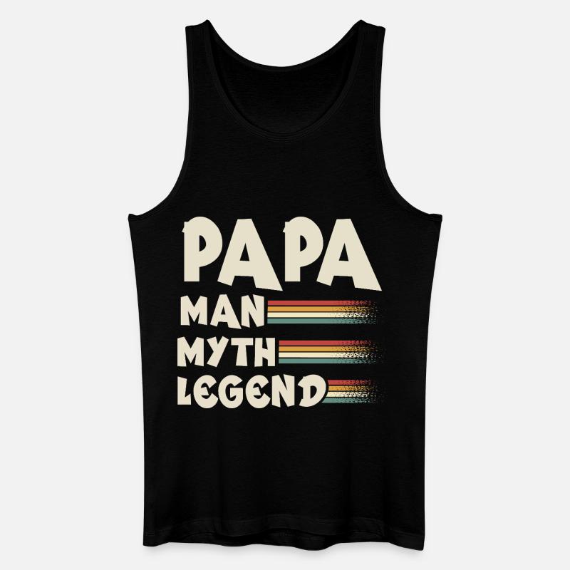 Papa Vater - Männer Bio Tank Top - Schwarz