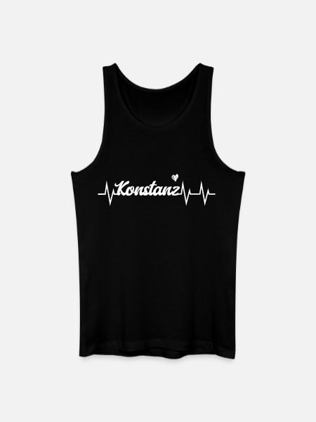 Heartbeat Konstanz - Männer Bio Tank Top - Schwarz