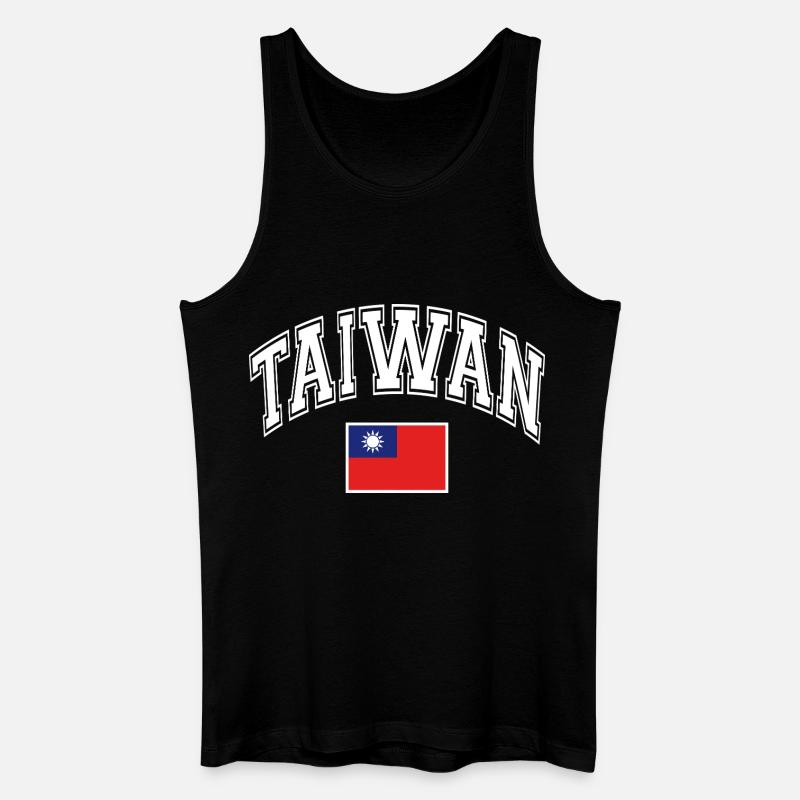Taiwan Flagge - Männer Bio Tank Top - Schwarz